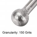 Uxcell Diamond Burrs Bits Grinding Drill Carving Rotary Tool For Glass Stone Ceramic 150 Grit 1 8-inch Shank 6mm Sphere 5 Pcs