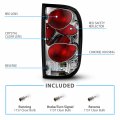 Amerilite Chrome Replacement Tail Lights For 95-00 Toyota Tacoma Pickup Truck- Passenger And Driver Side Bulb Harness Included