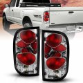 Amerilite Chrome Replacement Tail Lights For 95-00 Toyota Tacoma Pickup Truck- Passenger And Driver Side Bulb Harness Included
