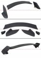 Matt Black Fk8 Type R 5 Pieces Style Trunk Spoiler Wing Compatible With 2016-2021 Honda Civic Fk4 Fk7 Door Hatchback