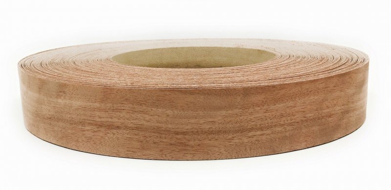 Edge Supply Brand Mahogany 2 X5 Roll Preglued Wood Veneer Banding Flexible Tape Easy Application Iron On With Hot Melt Adhesive