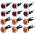 12 Piece Led Clearance Side Marker Lights 6 Amber And Red Waterproof Indicator For Freightliner International Harvester 