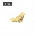 Uxcell Brass Wing Nuts M6 Butterfly Nut Hand Twist Tighten Fasteners For Furniture Machinery Electronic Equipment 4pcs