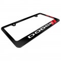 Ipick Image Made For Dodge Red Stripe Black Metal License Plate Frame