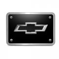 Ipick Image Made For Chevrolet 3d Black Logo On Billet Aluminum 2-inch Tow Hitch Cover