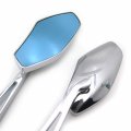 Httmt Mt400-009- Aluminum Chrome Mirrors Compatible With Most Motorcycle 8mm Or 10mm Clockwise Suzuk Kawasak Yamah H-d