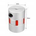 Uxcell 8mm To 19mm Shaft Plum Shaped Coupling Coupler 40mm Diameter 55mm Length