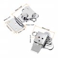 Uxcell Twist Latches Iron Spring Loaded Butterfly Latch For Toolbox Suitcases Wooden Box 3 7x2 6 4pcs
