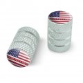 American Usa Flag Personalized Custom Motorcycle Bicycle Bike Tire Rim Wheel Aluminum Valve Stem Caps