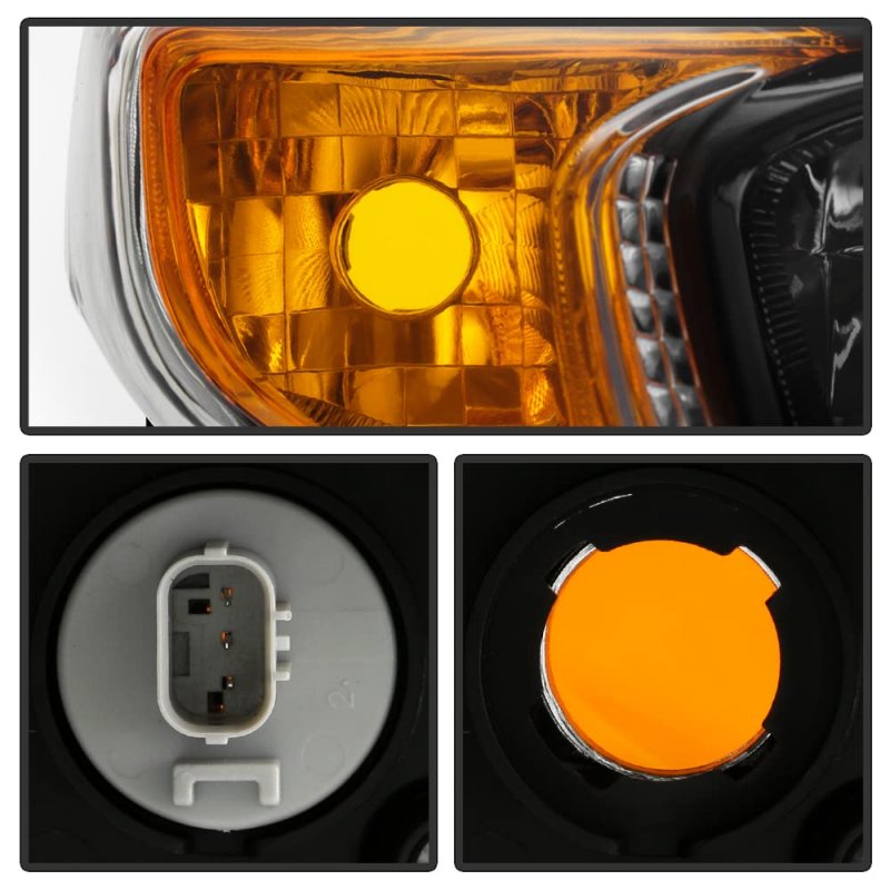 Factory Style Halogen Headlight For 2014-2015 Honda Civic 2-door Coupe Black Housing Clear Lens Direct Replacement Right