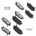 Brake Pad Set 8pcs Front Semi Metal Rear Ceramic For 2014 2017 Hyundai Azera Limited D1432 D1445