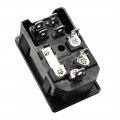 Uxcell Male Power Socket Iec320 C14 Ac250v 10a Inlet Module Plug With Fuse Holer Green Rocker Switch