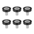 6pcs Black M8x20mm Aluminum Alloy Mudguard Bumper Washer Bolt Engine Bay Dress Up Fastener Kit For Car Motorcycle 