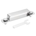 U Shape Square Tube Clamp 80x20mm Shaped Bracket 304 Stainless Steel Strap With Bolt Plate Nuts And Wrench For Pipes Door 