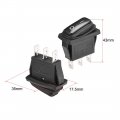 Uxcell Spst Boat Rocker Switch Black Waterproof Toggle Switches For Marine 3pins On On Ac 250v 15a 125v 20a 1pcs