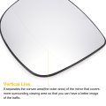 Car Rearview Left Driver Side Mirror Glass Replacement W Backing Plate Aspherical Heated White For Mercedes Vito 2003-2010