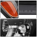 Ocpty Compatible For Toyota Tacoma 2001-2004 Headlight Headlamps Black Housing Amber Reflector