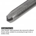 Uxcell 5pcs Machine Thread Taps 8-40 Un 2b High Speed Steel 6542 Straight Flute Screw Milling Threading Tapping Repair Tools