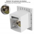 Fydun Rv Exterior Shower Box 1 2in Inlet And Outlet Interface White For Caravan Boat Motorhome Without Hose Head