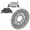 Caltric Rear Brake Disc Rotor With Pads Compatible Honda 43250-hn8-003 43251-hn8-b01 43251-hr6-mf1