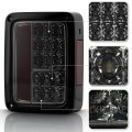 Acanii Smoked Lens Full Led Tail Lights Brake Lamps Driver Passenger Side Replacement For 2007-2017 Jeep Wrangler
