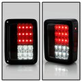 Acanii Smoked Lens Full Led Tail Lights Brake Lamps Driver Passenger Side Replacement For 2007-2017 Jeep Wrangler