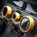 Polarlander 3pcs Lot Car Styling Ac Knob Cover Air Conditioning Heat Control Switch Button Compatible For Honda Fit 2014 2015