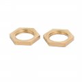 Uxcell 12 Pcs 1 4bsp Female Thread Brass Hex Nut Pipe Fitting Locknut