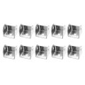 10 Pcs U Bracket For 0 87 Panels 22 X 15mm Metal Shaped Fasteners Brackets Guardrail Or Partitions Connection Silver 