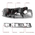 Auto Dynasty Smoked Housing Amber Corner Headlight Lamps W Bumper Tool Kit Compatible With Gmc Sierra Yukon 99-07