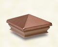 Woodway Products 870 1891 4-by-4-inch Redwood Copper Pyramid Post Cap 