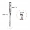 Uxcell 5mm Cutting Hss-al Spiral Drill Bit Straight End Mill Cutter 2 Flute With 6mm Shank