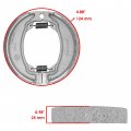 Caltric Rear Brake Shoes Compatible With Kymco Super 8 150 2007 2008 2009 2010 2011 2012 2013 2014