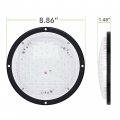 Rv Trailer Camper 1000 Lumen 5th Wheel Scare Porch Led Light 8 5 In Round Black Trim 12v Dimmable Cool White Utility Dome