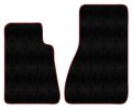 Red Edge Custom Fit Front Carpet Floor Mats Black For Mercedes-benz 230sl 1967 1966 1965 1964 1963 