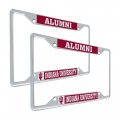 Indiana University Iu Hoosiers License Plate Frame Alumni 2 Pack Zinc Alloy Metal Car Tag Holder Standard Size 6 25 X 12 In 