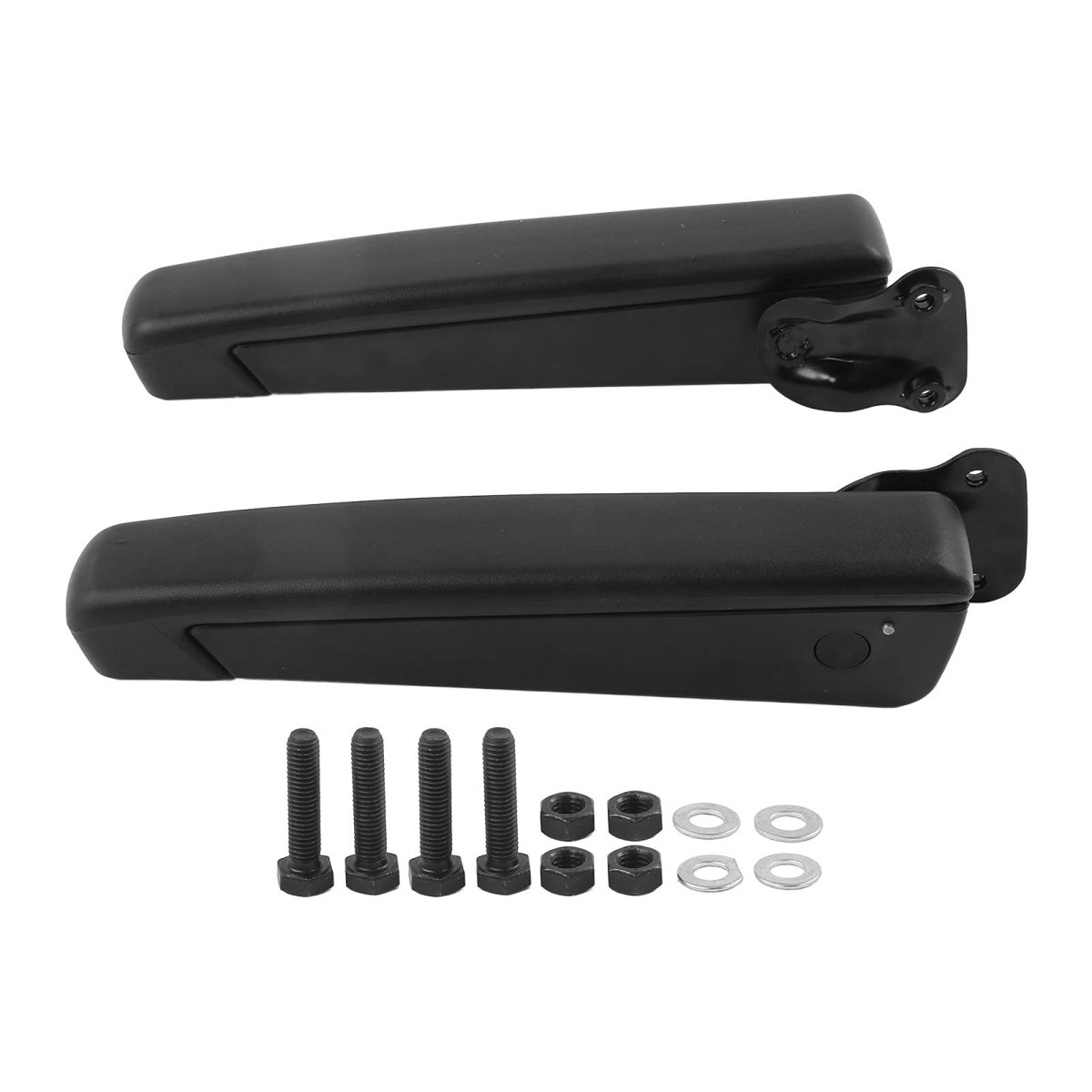 Pair Car Adjustable Armrest Seat Shock Resistant Pu Sponge Black Universal For Automobiles Trucks