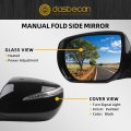 Left Driver Side Door Mirror For 2013-2018 Hyundai Santa Fe Sport Heated Turn Signal Light Power Glass Manual Folding Without