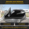 Left Driver Side Door Mirror For 2013-2018 Hyundai Santa Fe Sport Heated Turn Signal Light Power Glass Manual Folding Without