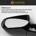 Left Driver Side Door Mirror For 2013-2018 Hyundai Santa Fe Sport Heated Turn Signal Light Power Glass Manual Folding Without