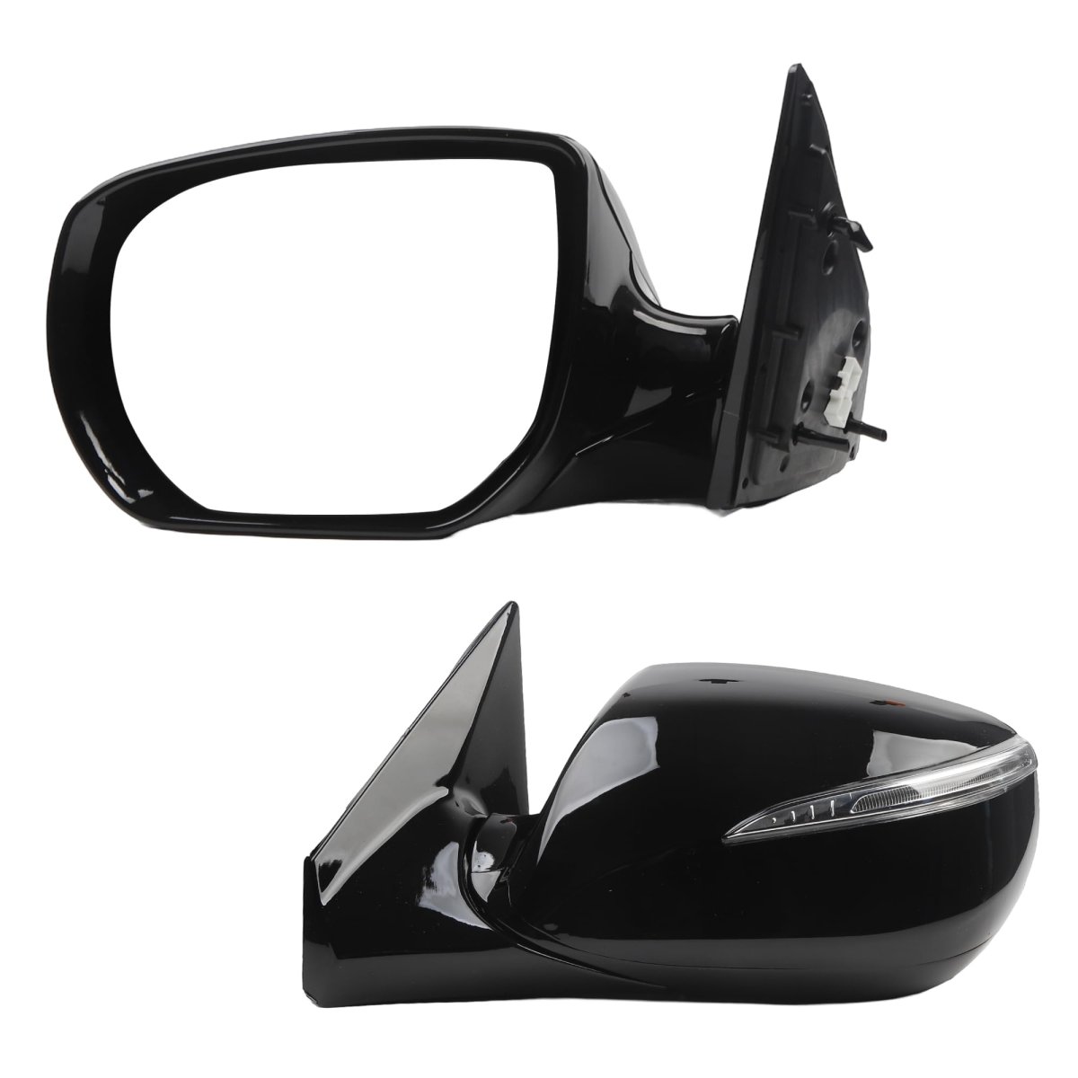 Left Driver Side Door Mirror For 2013-2018 Hyundai Santa Fe Sport Heated Turn Signal Light Power Glass Manual Folding Without