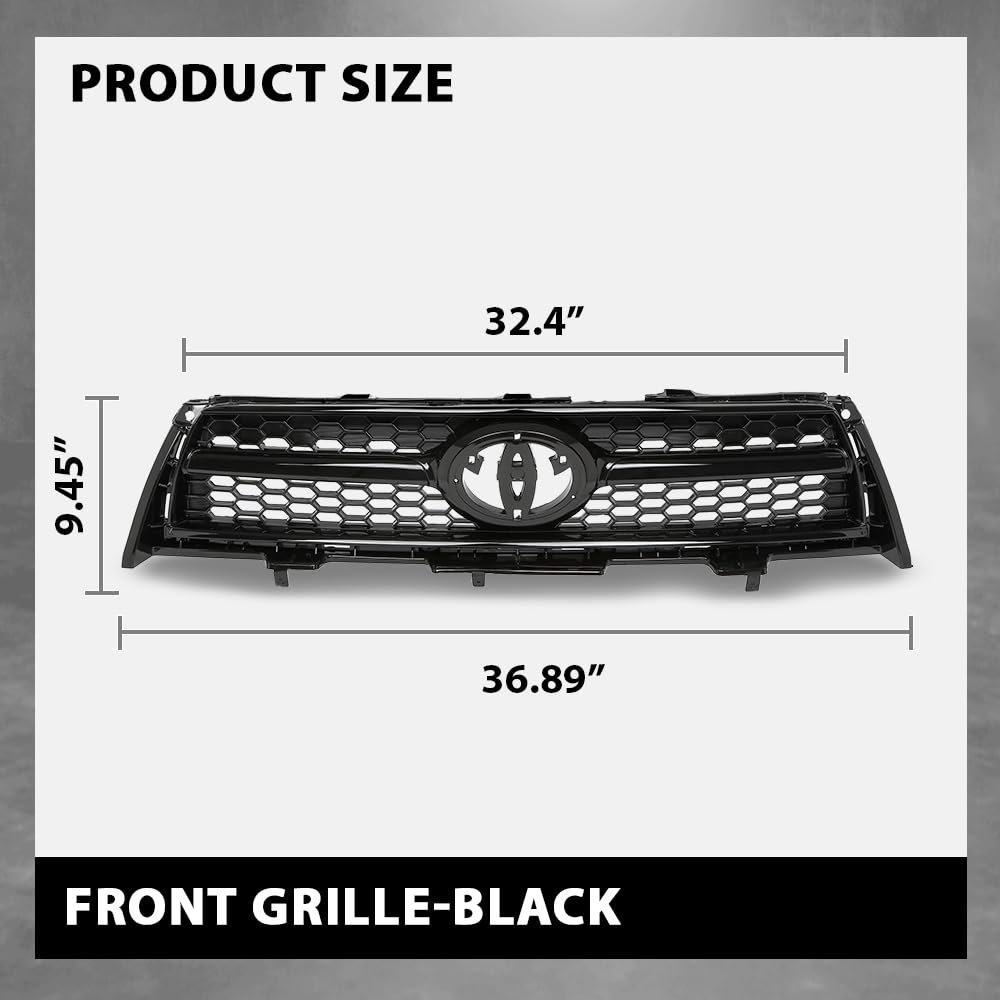 Front Grille For Toyota Rav4 2009 2012 Glossy Black Upper Grill To1200315 531010r010