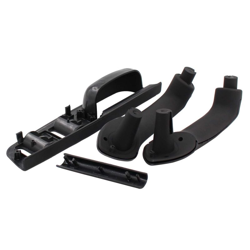 Black Interior Inside Door Grab Handle Covers Window Switch Bezel Kit