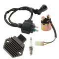 Voltage Regulator Rectifier With Ignition Coil And Starter Solenoid Relay Replacement For Honda Rancher 350 Trx350 2000-2006