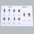 Vigorwork 280pcs He52 Car Push Pin Plastic Rivet Bumper Fastener Hole Retainer Engine Cover Door Trim Panel Clip Fasteners With