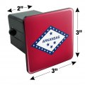 Arkansas State Flag Tow Trailer Hitch Cover Plug Insert