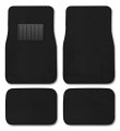Carscover Premium Vehicle Mats 4-piece With Vinyl Heel Pad Black Carpet Driver Passenger And Rear Floor 