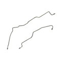 1998-02 Chevrolet Camaro Rear Axle Brake Lines 3 16 In Stainless Steel 2pc For Four Wheel Disc Abs And Traction Control 