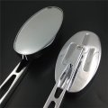 Httmt Mt027 Ttt004- Motorcycle Chrome Running Mirror Compatible With Cbr600 900 929 954 1000rr Oval Shape Yamah Yzfr1 R6 Fzr600