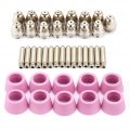 40pcset Ag60 Sg55 Plasma Cutter Cutting Torch Electrode Nozzles Cups Kit Accessories Steel Mill For Ag-60 Cut60 Lgk60 P-60